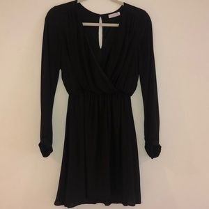 Nordstrom black long sleeve dress sz XS